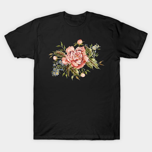 Pink Wild Rose Bouquet T-Shirt by ShealeenLouise